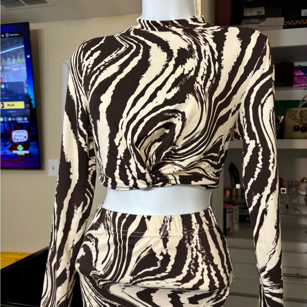 2 piece set zebra